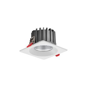 DL200089  Bionic 15; 15W; 350mA; White Deep Square Recessed Downlight; 1275lm ;Cut Out 120mm; 40° ; 3500K; IP44; DRIVER INC.; 5yrs Warranty.